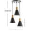 Luminaire suspendu conique à 3 lumières Zurcher