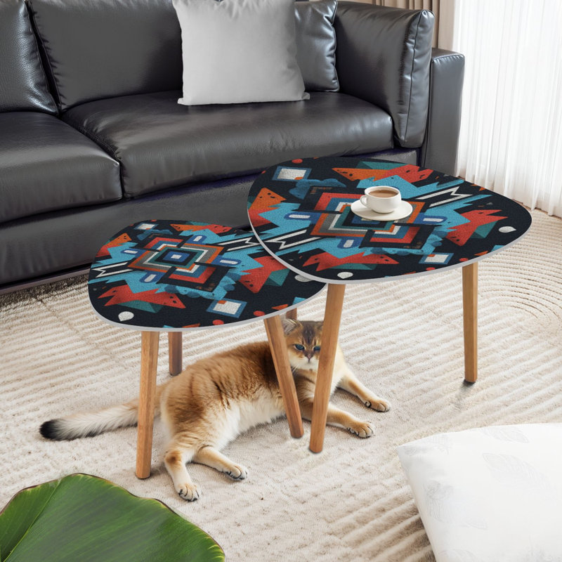 Ensemble de 2 tables gigognes Triangle Nesting