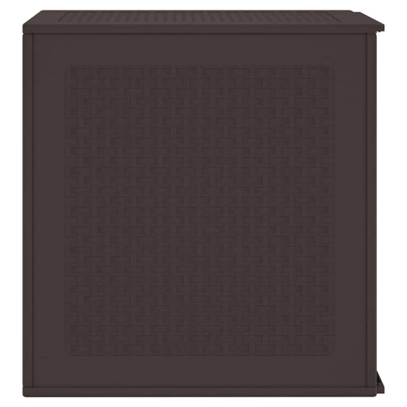 Boîte de rangement pour jardin Vidaxl 21,7 po x 20,9 po x 22,4 po en PP, Brun