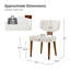 Chaise de salle à manger ergonomique moderne Mid-Century de 21 po avec pieds en bois massif Keim -1262826148-1262826144