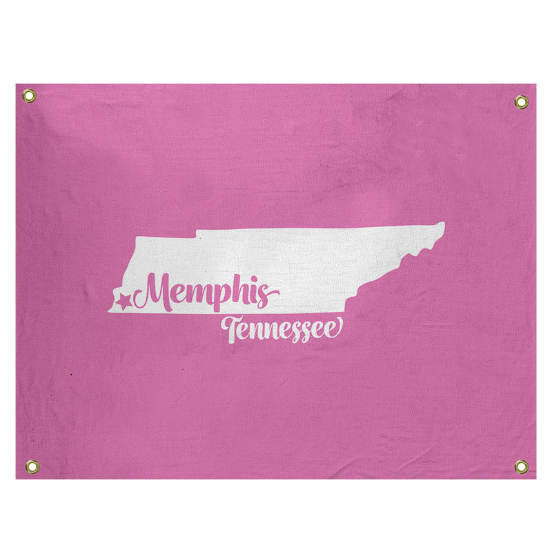 Tapisserie murale tennessee memphis, H 26 po x l 36 po, Rose