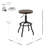 Petrone Upholstered Adjustable Height Counter Stool with Metal Frame-12087911