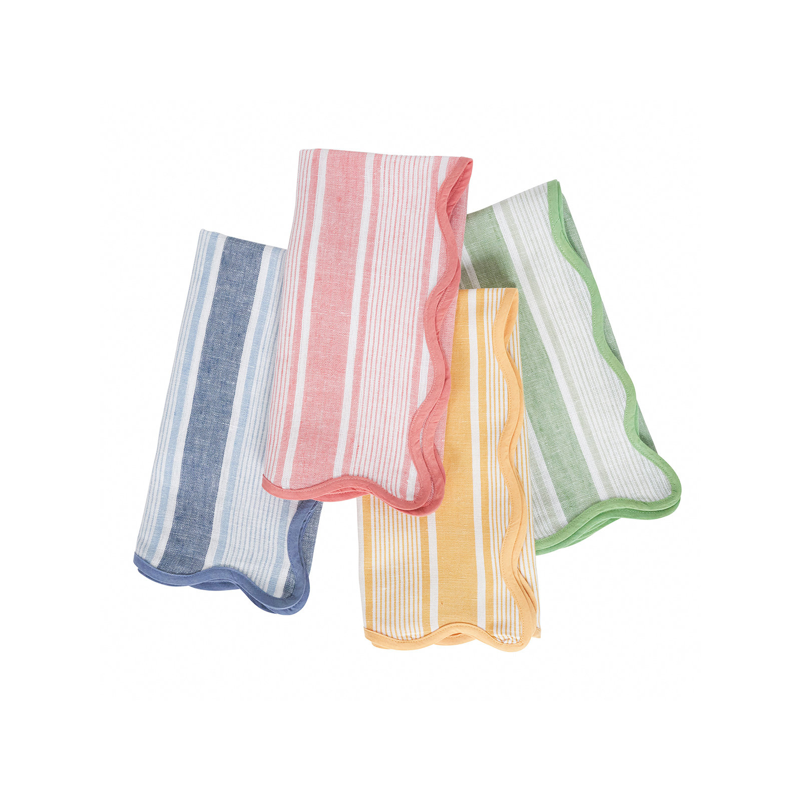 Cabana Stripe Napkins, Sunshine/Ocean/Seagrass/Coral
