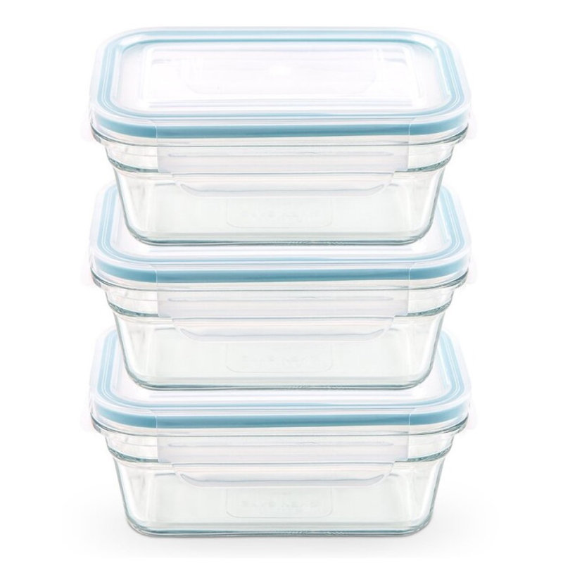 Ensemble de 3 contenants alimentaires, H 6 po x l 4 po x P 2,5 po