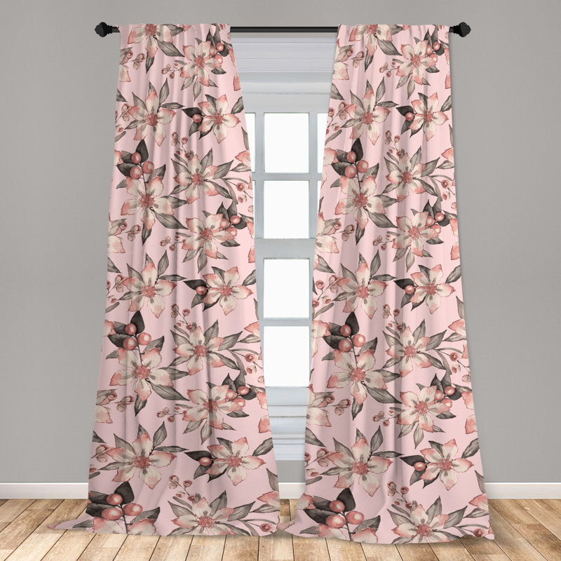 Semi Sheer Curtain Pair, 28" W x 63" L