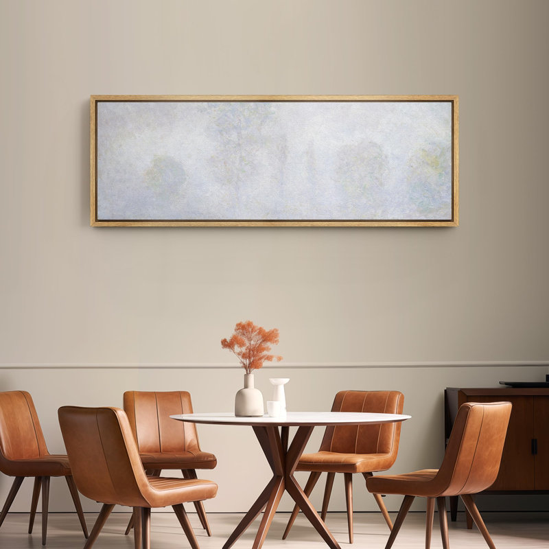 «Minimal Landscape Abstract Pastel Hues Soft Toned», reproduction sur toile, H 20 po x l 60 po, Naturel