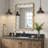 20"x30" Wavy Rectangle Solid Wood Frame Decorative Mirror-1160501667