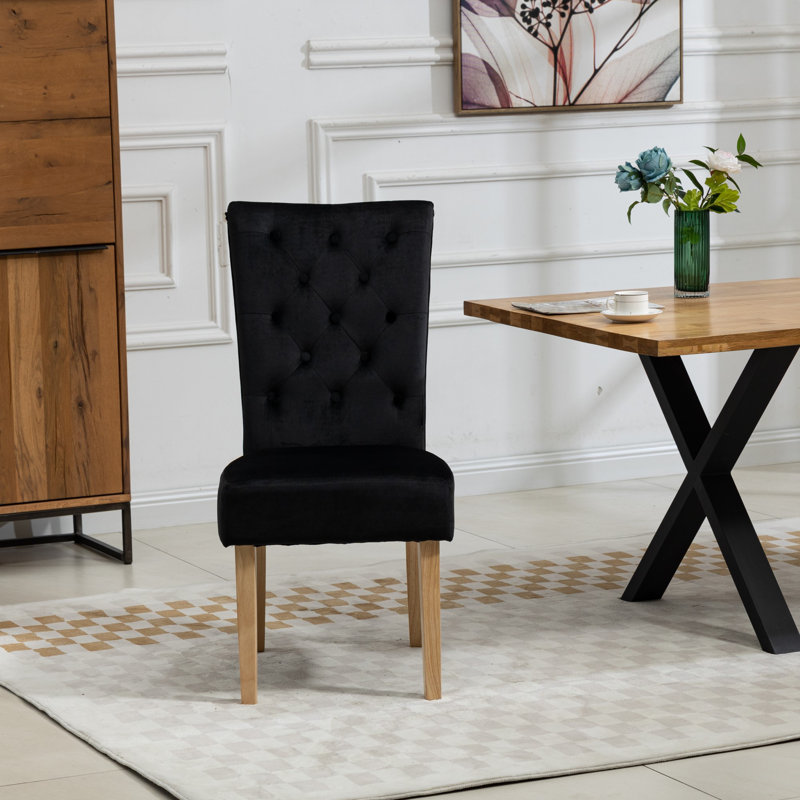 Lassen Upholstered Dining Chair, Black