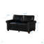 Causeuse de salon en similicuir noir