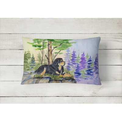 Tibetan Mastiff Outdoor Reversible Throw Pillow