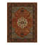 Tapis tissé à la machine à motif orange traditionnel lavable à la machine-132885566
