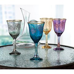 Tag True Living Bubble Glass Tall Goblet Beverage Glassware For Dinner  Party Wedding Bar 16 Oz. Clear