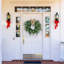 Pin de Noël, cyprès, cloche, lin, arc, lumière, couronne, décoration de Noël, porte d'entrée, fenêtre, couloir