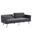 Canapé convertible en lin respirant gris foncé pour une atmosphère paisible décor polyvalent-49494592