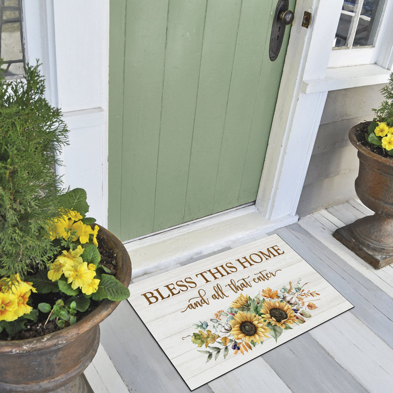 Welcome All Who Enter Fall Indoor/Outdoor Entryway Floor Mat