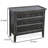 Rena Side End Table | 3 Drawers with Round Knobs | 28" Distressed Pebble Brown Mahogany Wood-105906772