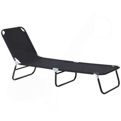 Folding Chaise Lounge Pool Chairs, Outdoor Sun Tanning Chairs, Reclining Back, Steel Frame & Breathable Mesh For Beach, Yard, Patio by Ebern Designs