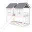 Twin-Over-Twin Bunk Bed With Slide And Integrated Windows For Fun