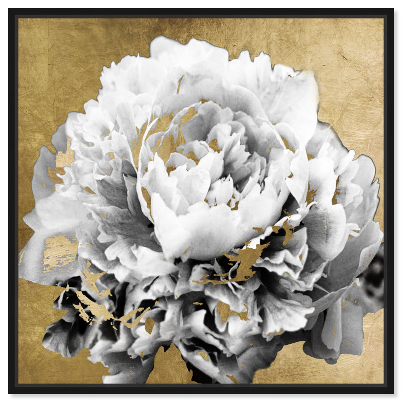 Parfum Magnolia - peinture sur toile, H 24 po x l 24 po, Toile avec cadre noir