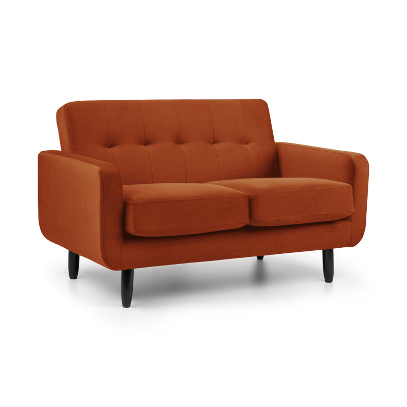 Betton 2 Seater Velvet Sofa, Rust Chenille