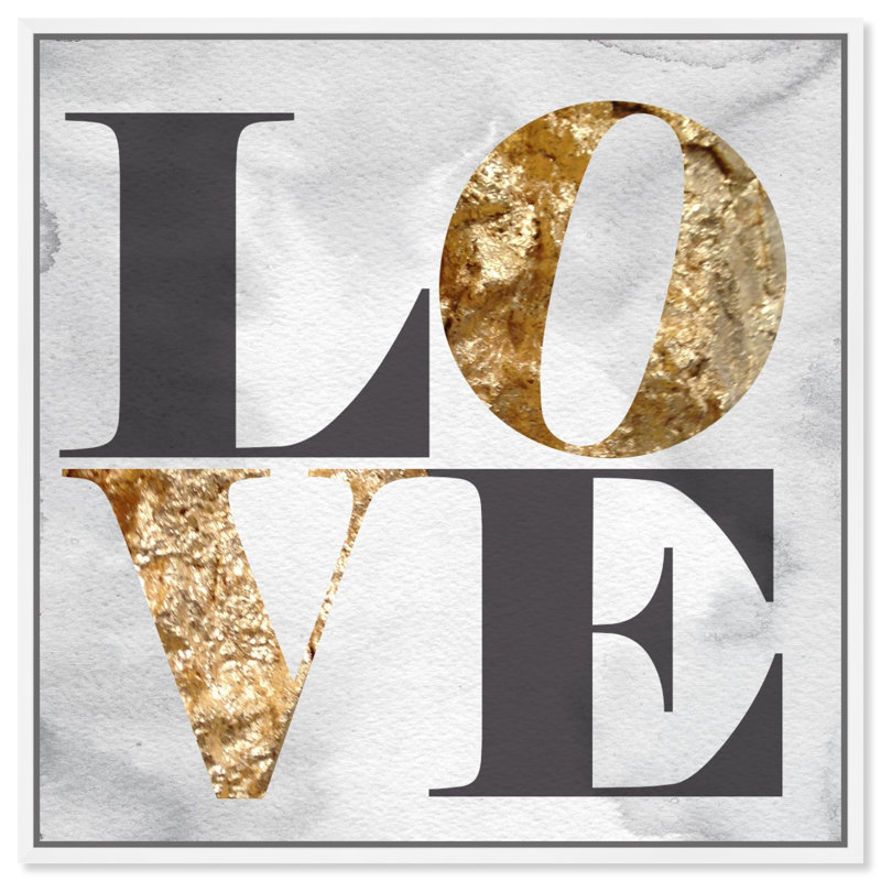 «Build on Love Stone», impression sur toile, H 24 po x l 24 po, Cadre blanc