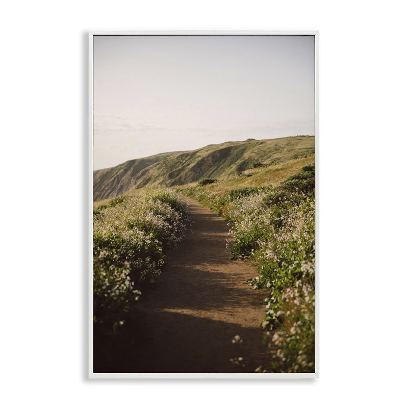  «Path» par Beach Coast, estampe numérique par Crystal Lynn Collins, H 30 po x l 20 po, Giclée encadrée blanc bord de mer