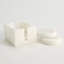 8 Piece Alabaster Coaster Set w/Holder