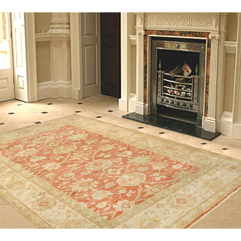 Melody Hand Knotted Wool Oriental Area Rug, Rectangle 6'3" x 8'11"