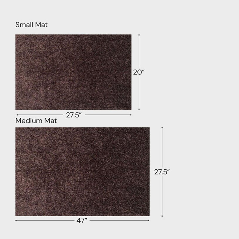 Petit tapis de sol espresso brun, L 20 po x L 28 po