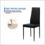 Ensemble de table de salle à manger 5 pièces pour 4 personnes avec table de salle à manger en verre trempé et chaises rembourrées