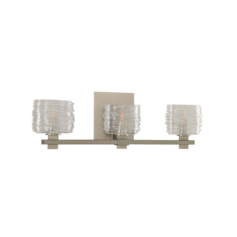 Clearwater 3 LT Satin Nickel Vanity Light Kalco, Satin Nickel
