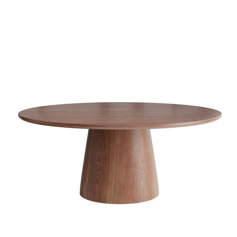 Table basse ronde en bois massif de style Mid-Century pour le salon et la décoration intérieure