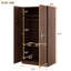 Armoire en bois avec tablettes intérieures