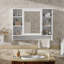 Armoire de toilette 3 en 1, armoire à pharmacie murale de 36 pouces avec tablette réglable et porte à fermeture douce, miroir haute définition et rangement-1395848425