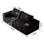 63 po 2 places confortable, tissu en velours côtelé, peau, sans assemblage, noir, idéal pour les espaces de vie, coussin en mousse haute densité, style moderne, soutien du dos ergonomique et confortable, éponge, appartement de conférence design