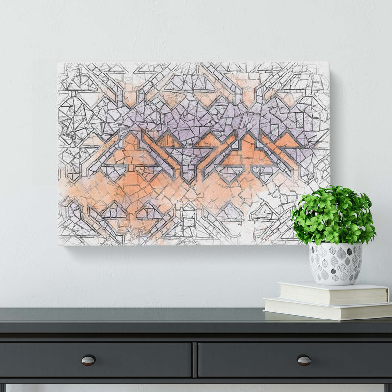 Mosaic Angles in Abstract - Wrapped Canvas, 60cm H x 91cm W x 3cm D