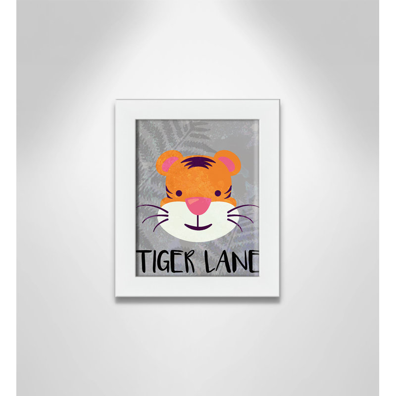Impression sur papier Tigert Lane Tiger Lane, H 10 po x l 8 po x P 0,6 po, Encadré plat blanc