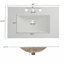 Meuble-lavabo de 30 po avec lavabo en céramique, tablette réglable et plateau basculant, meuble-lavabo avec pieds en bois, poignées en métal argenté et charnières à fermeture en douceur, gris-751626225