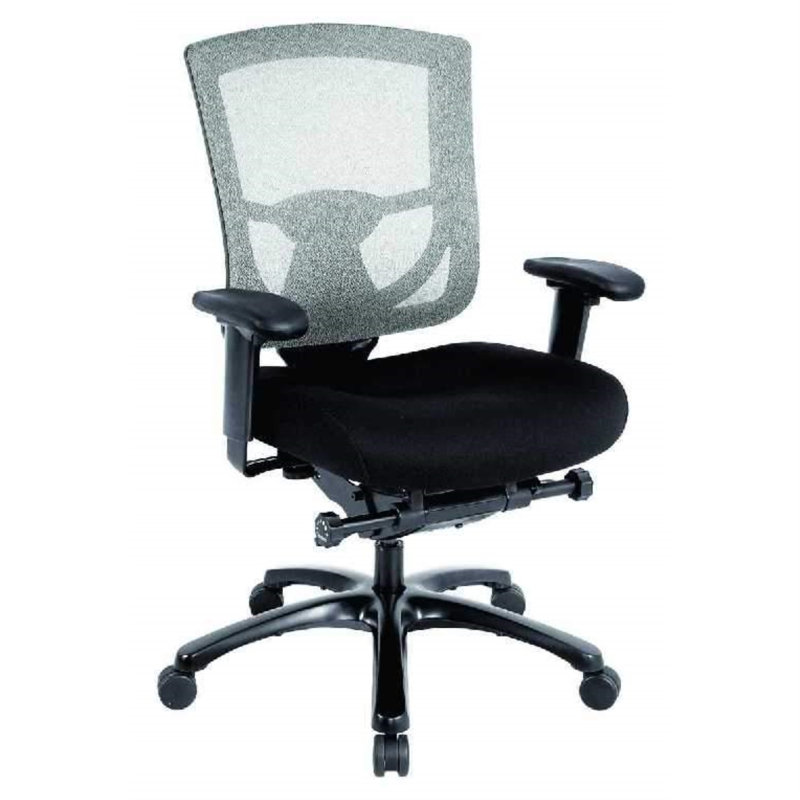 Adjustable Swivel Mesh Rolling Office Chair, Black