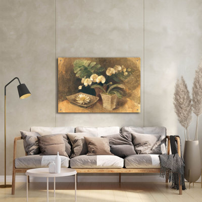 Art mural en verre Winston Porter «Meditation Orchids» par Albena Hristova