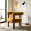 Chaise d'appoint moderne rembourrée avec accoudoirs ronds-1438792058