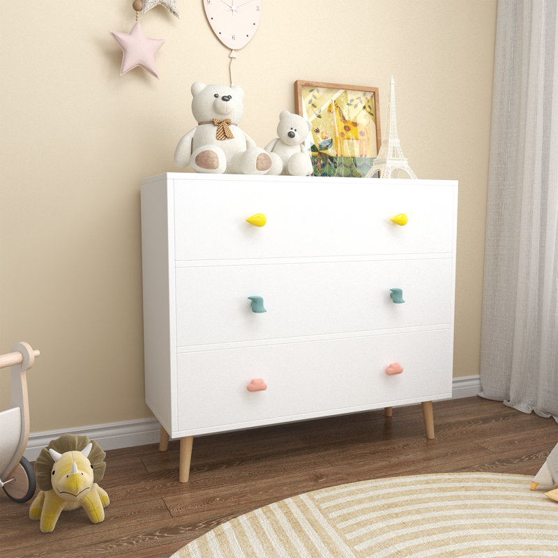 Commode 3 tiroirs, Blanc
