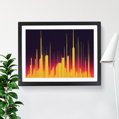 Uplifting Abstract City Skyline - Framed Print