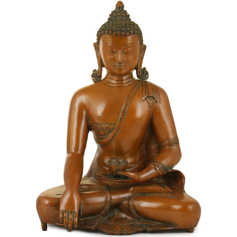 Le Bouddha à Bhumisparsha Mudra, Brun