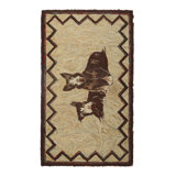 One-of-a-Kind 2'4X4' Hand Knotted Area Rug
