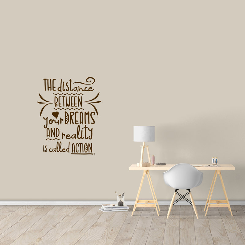 Text & Numbers Wall Decal, Chocolate
