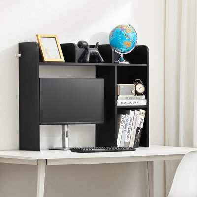 Rangement de bureau en bois à 2 niveaux pour bureau et maison