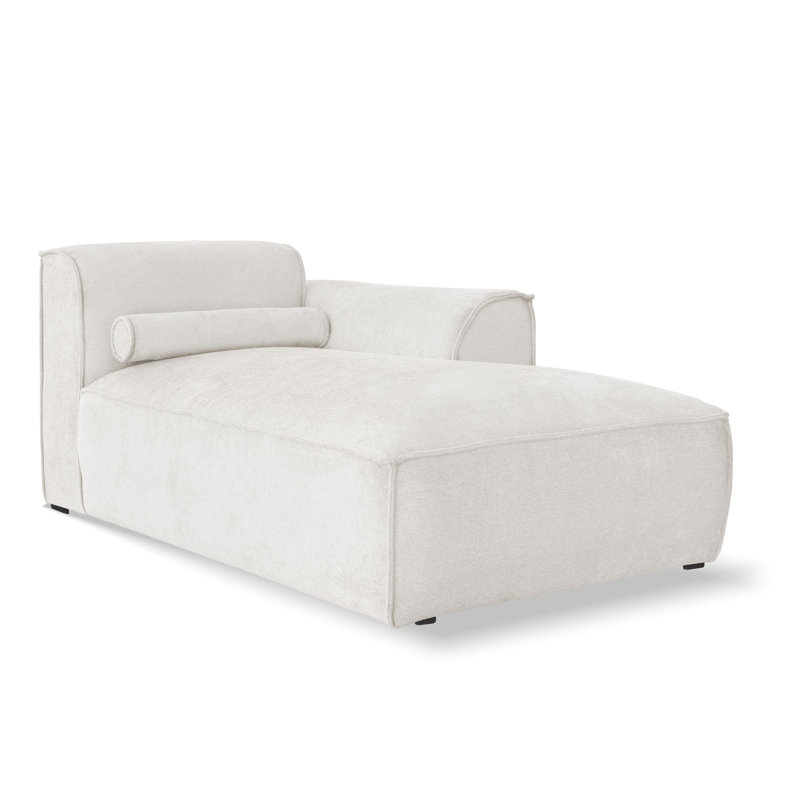 Flex Felix Upholstered Chaise Lounge, Beige, Right Hand Facing