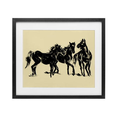 «Horses in Motion Study», reproduction encadrée sous verre, conception de Victoria Barnes