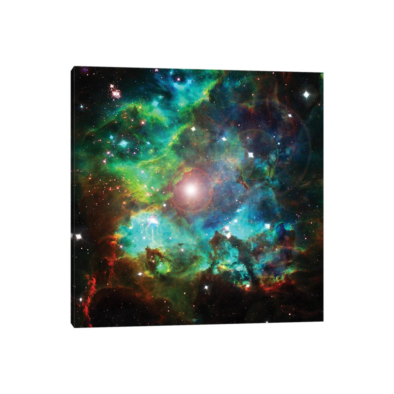 Nebulae, Stars, Galaxies Vivid Colors 3D Rendering by Bruce Rolff - Wrapped Canvas Print, 30.48 cm H x 30.48 cm W